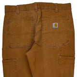 Carhartt Double Knee Carpenter Pants - 33W 32L Brown Cotton