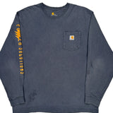 Power Solutions Carhartt Long Sleeve T-Shirt - XL Gray Cotton