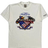 American Flag Alore Graphic T-Shirt - Large White Cotton