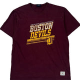 American Eagle Graphic T-Shirt - Large Burgundy Cotton