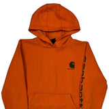 Age 14-16 Carhartt Hoodie - Large Orange Cotton