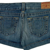 True Religion Denim Shorts - 34W US 8 Blue Cotton