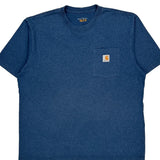 Carhartt T-Shirt - Large Blue Cotton