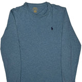 Polo By Ralph Lauren Long Sleeve T-Shirt - Medium Blue Cotton