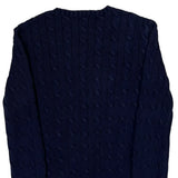 Ralph Lauren Cable Knit Sweater - XS Navy Cotton