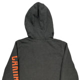 Carhartt Spellout Hoodie - Large Gray Cotton Blend
