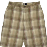 Phat Farm Checked Chino Shorts - 36W 10L Beige Cotton