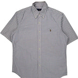 Ralph Lauren Checked Short Sleeve Shirt - Medium Multicoloured Cotton