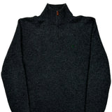 Polo By Ralph Lauren 1/4 Zip - Large Grey Wool