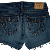 True Religion Denim Shorts - 29W US 4 Blue Cotton