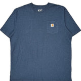 Loose Fit Carhartt Tall T-Shirt - 2XL Blue Cotton