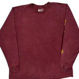 Carhartt Long Sleeve T-Shirt - Large Burgundy Cotton