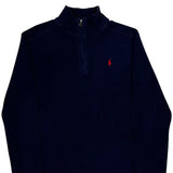 Polo By Ralph Lauren 1/4 Zip - Medium Navy Cotton