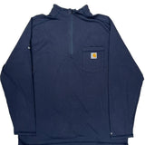 Force Carhartt Long Sleeve T-Shirt - XL Navy Cotton