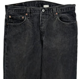501 Levis Jeans - 34W 30L Black Cotton