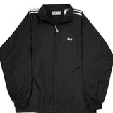 Fila Windbreaker - Large Black Nylon