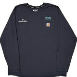 Hydro Serve Carhartt Long Sleeve T-Shirt - XL Navy Cotton