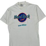 San Diego, Made In USA Hard Rock Cafe Graphic T-Shirt - Large White Cotton
