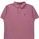 Polo By Ralph Lauren Polo Shirt - Large Pink Cotton