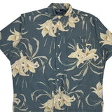 Berkley Polo By Ralph Lauren Floral Hawaiian Shirt - XL Blue Cotton Blend