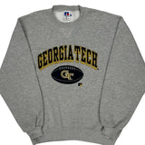 Made In USA Russell Athletic Georgia Tech Sweatshirt - Large Grey Cotton