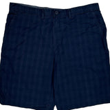 Tommy Hilfiger Checked Chino Shorts - 36W 10L Navy Cotton