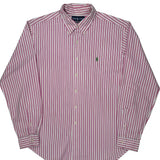 Ralph Lauren Striped Shirt - XL Pink Cotton