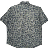 Columbia Short Sleeve Shirt - Large Blue Cotton