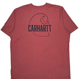 Carhartt Tall T-Shirt - 2XL Red Cotton Blend