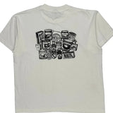Single Stitch Falcon Food Drive '96 Fruit Of The Loom Graphic T-Shirt - XL White Cotton Blend