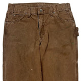 Dickies Carpenter Pants - 32W 32L Brown Cotton