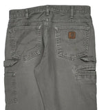 Carhartt Double Knee Carpenter Pants - 34W 32L Gray Cotton