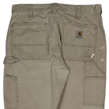 Carhartt Carpenter Trousers - 32W 29L Beige Cotton