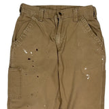 Workwear Carhartt Double Knee Carpenter Trousers - 30W 31L Khaki Cotton