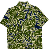 Malihini Floral Hawaiian Shirt - Large Blue Cotton