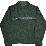 Woolrich 1/4 Zip - XL Green Wool Blend