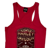 Harley Davidson Graphic Vest - XL Red Cotton