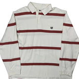 Chaps Ralph Lauren Striped Rugby Shirt - XL White Cotton