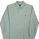 Ralph Lauren Checked Shirt - Large Green Cotton