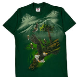 Oneita Single Stitch T-Shirt - Medium Green Cotton