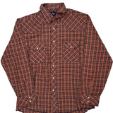 Wrangler Checked Flannel Shirt - Large Blue Cotton