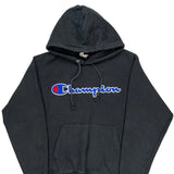 Reverse Weave Champion Spellout Hoodie - Medium Black Cotton