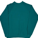 90S Blank Hanes Sweatshirt - Large Green Cotton Blend