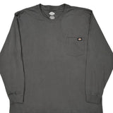 Dickies Long Sleeve T-Shirt - 2XL Gray Cotton