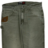Wrangler Carpenter Trousers - 35W 32L Grey Cotton