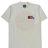 Single Stitch Screen Stars Graphic T-Shirt - Medium White Cotton Blend