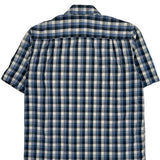 Carhartt Checked Short Sleeve Shirt - Medium Blue Cotton