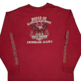 House Of Harley Davidson Anchorage Alaska Harley Davidson Graphic Long Sleeve T-Shirt - Large Red Cotton