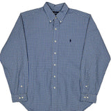 Ralph Lauren Checked Shirt - Large Blue Cotton