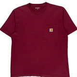 Carhartt T-Shirt - XL Red Cotton